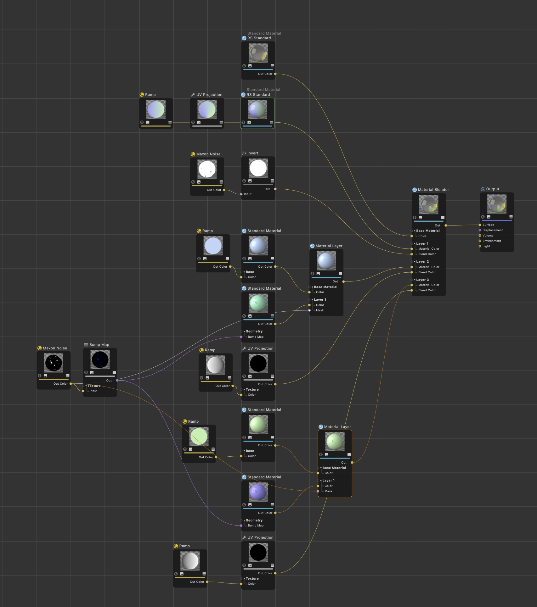 Material Gradient node setup